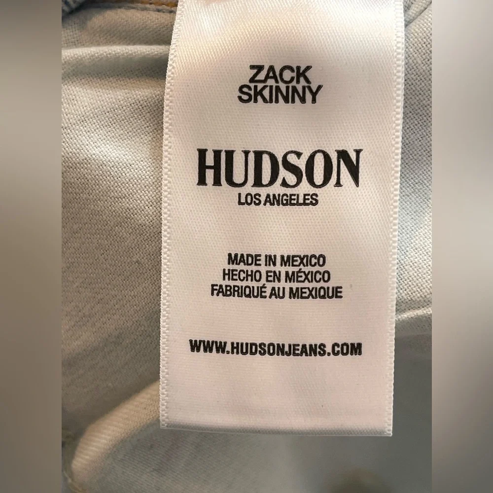 HUDSON Men's Zack‎ Skinny Jean Size 36 Distressed